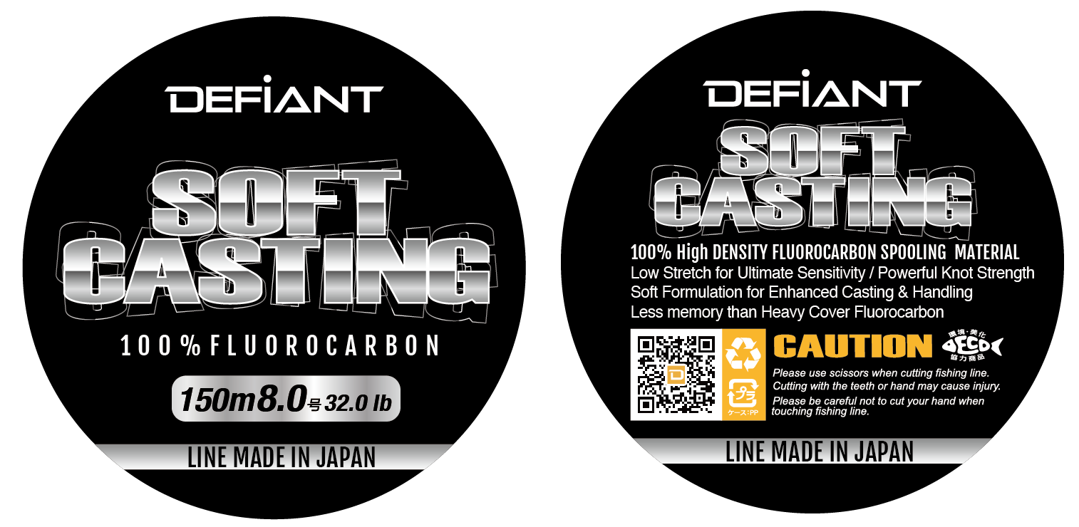 Defiant Soft Casting 100% Fluorocarbon 300 Meters 328 Yards - fishing line for bass fishing
