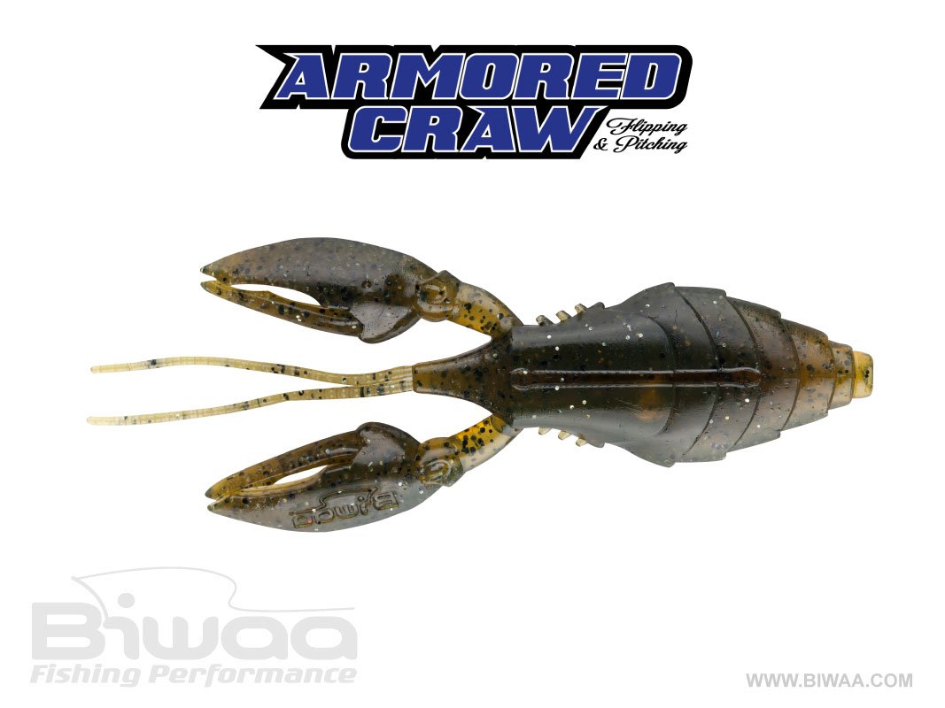 Biwaa Armored Craw 4" French soft plastic bait - side view