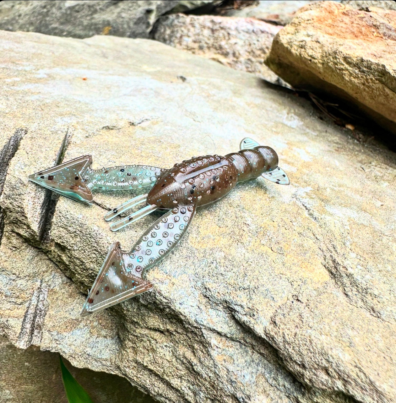 Fish or Die Patriot hand-poured soft plastic bait - side view