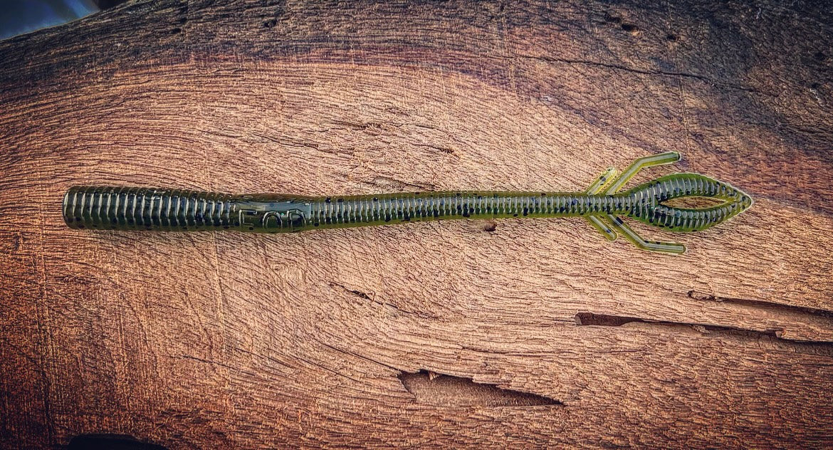 Fish or Die Musket hand-poured soft plastic bait - side view