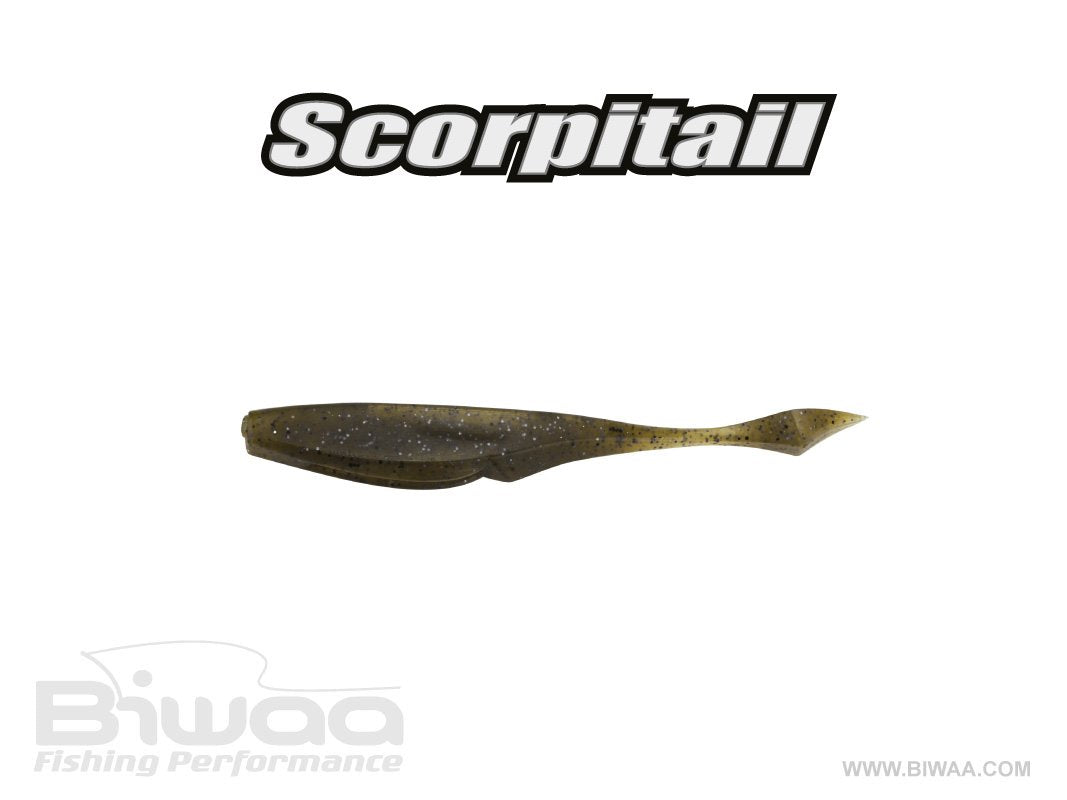 Biwaa Scorpitail 4" French soft plastic bait - side view
